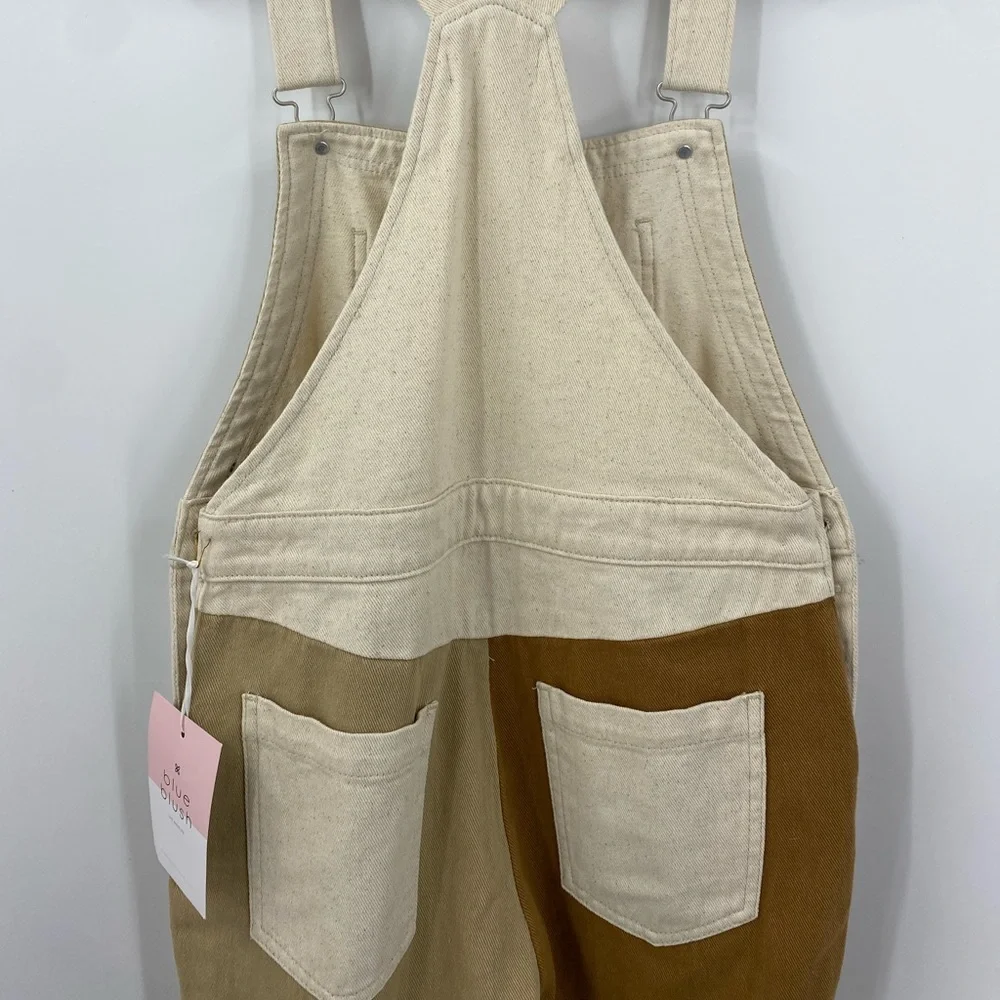 Blue Blush- NEW Color Block Overalls - Picture 7 of 9